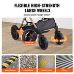 Pet Stroller, 4 Wheels Dog Stroller Rotate With Brakes, 66 Lbs Weight Capacity, Puppy Stroller With Detachable Carrier, Storage Basket And Pet Pad, For Small To Medium Sized Dogs, Black