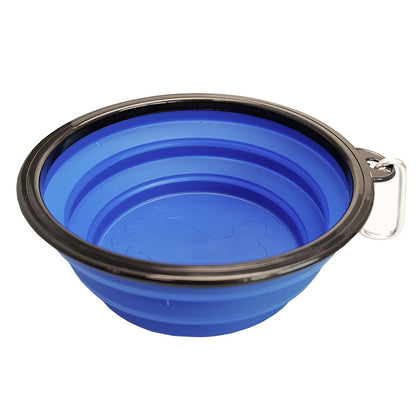 1000ML Pet Bowl Folding Silicone Travel Dog Bowls Walking Portable Water Bowl For Small Medium Dogs Cat Bowls Pet Eating Dishes