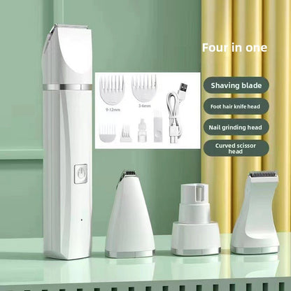 4-in-1 Electric Pet Grooming Kit | Nail Trimmer, Hair Remover, USB Rechargeable
