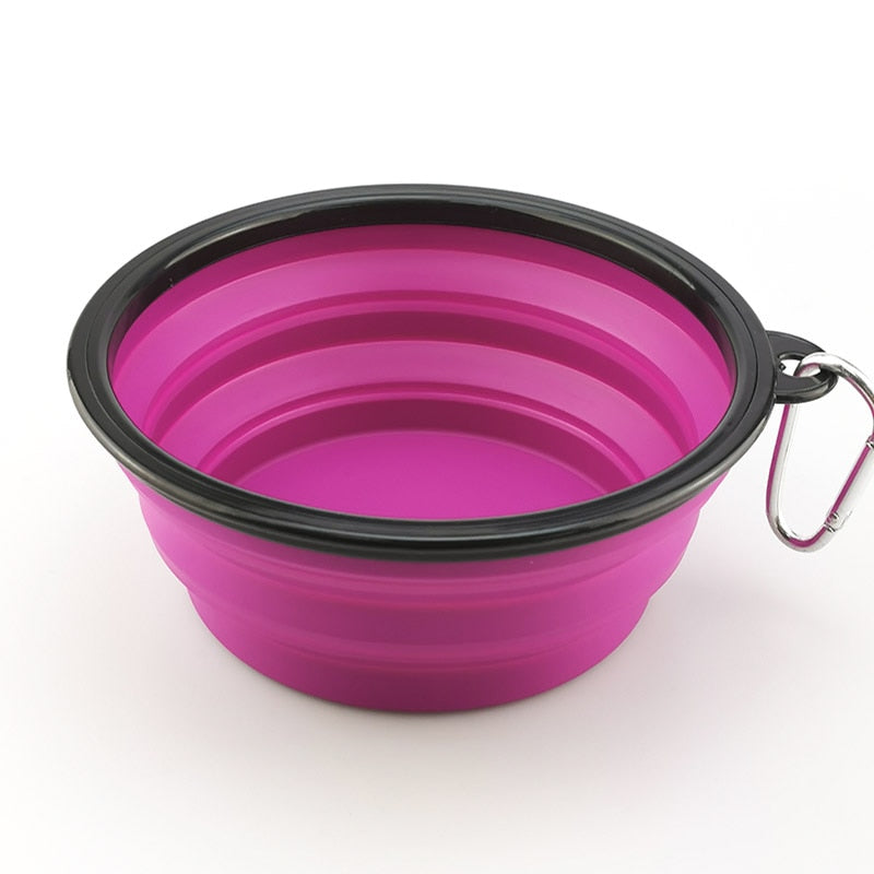 1000ML Pet Bowl Folding Silicone Travel Dog Bowls Walking Portable Water Bowl For Small Medium Dogs Cat Bowls Pet Eating Dishes