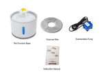 2.4L Automatic Pet Cat Water Fountain with LED Electric USB Dog Cat Pet Mute Drinker Feeder Bowl Pet Drinking Fountain Dispenser