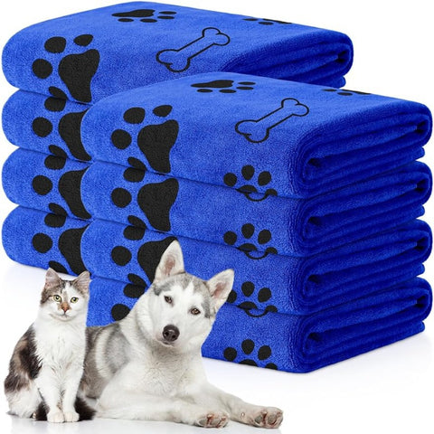 Quick-Dry Absorbent Pet Bath Towel for Dogs & Cats