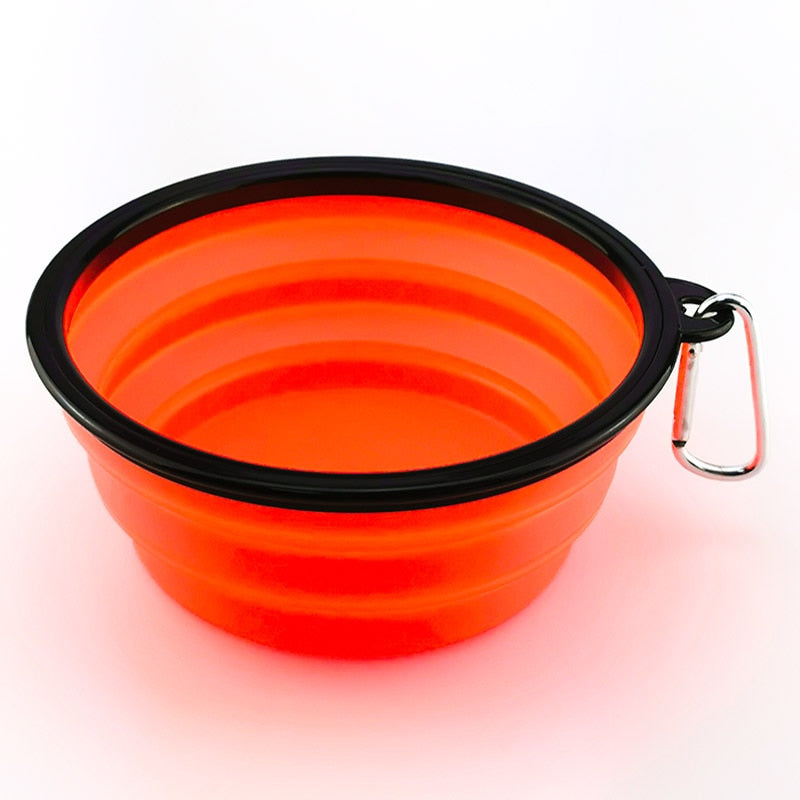 1000ML Pet Bowl Folding Silicone Travel Dog Bowls Walking Portable Water Bowl For Small Medium Dogs Cat Bowls Pet Eating Dishes