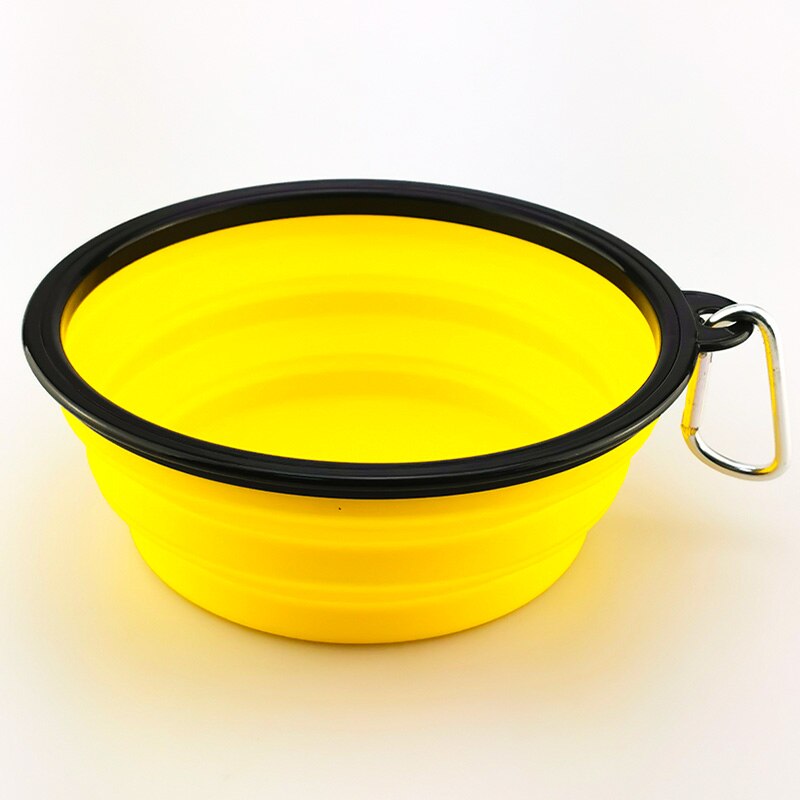 1000ML Pet Bowl Folding Silicone Travel Dog Bowls Walking Portable Water Bowl For Small Medium Dogs Cat Bowls Pet Eating Dishes