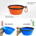 Dog Bowl Pet Collapsible Bowls, 2 Pack, Large, Dog Water Bowls for Cats Dogs, Portable Pet Feeding Watering Dish for Walking Parking Traveling with 2 Carabiners Collapsible Dog Bowls, Travel, Hiking