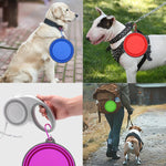 Dog Bowl Pet Collapsible Bowls, 2 Pack, Large, Dog Water Bowls for Cats Dogs, Portable Pet Feeding Watering Dish for Walking Parking Traveling with 2 Carabiners Collapsible Dog Bowls, Travel, Hiking