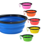 Dog Bowl Pet Collapsible Bowls, 2 Pack, Large, Dog Water Bowls for Cats Dogs, Portable Pet Feeding Watering Dish for Walking Parking Traveling with 2 Carabiners Collapsible Dog Bowls, Travel, Hiking