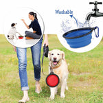 Dog Bowl Pet Collapsible Bowls, 2 Pack, Large, Dog Water Bowls for Cats Dogs, Portable Pet Feeding Watering Dish for Walking Parking Traveling with 2 Carabiners Collapsible Dog Bowls, Travel, Hiking