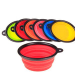 Dog Bowl Pet Collapsible Bowls, 2 Pack, Large, Dog Water Bowls for Cats Dogs, Portable Pet Feeding Watering Dish for Walking Parking Traveling with 2 Carabiners Collapsible Dog Bowls, Travel, Hiking