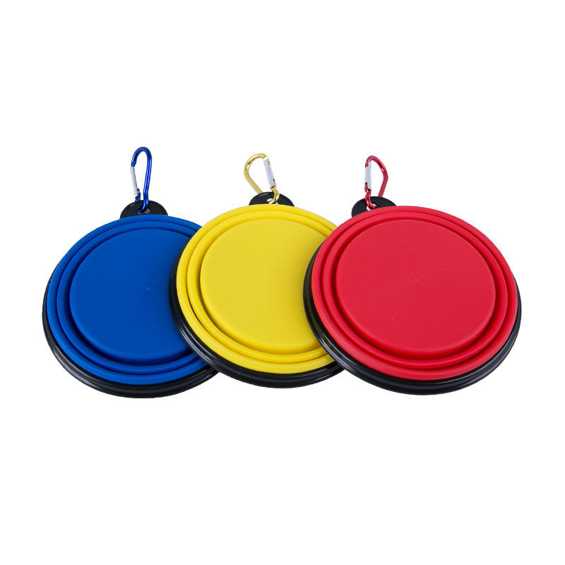 Dog Bowl Pet Collapsible Bowls, 2 Pack, Large, Dog Water Bowls for Cats Dogs, Portable Pet Feeding Watering Dish for Walking Parking Traveling with 2 Carabiners Collapsible Dog Bowls, Travel, Hiking