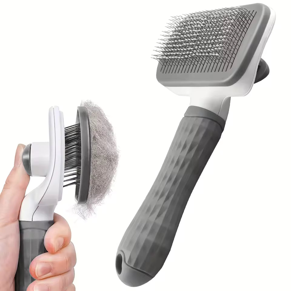 Self-Cleaning Pet Grooming Brush | One-Button Hair Removal | Gentle Massage Comb for Dogs & Cats