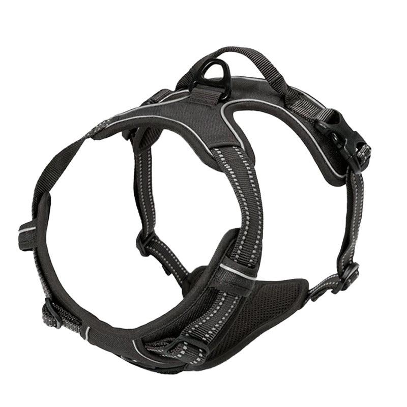 Explosive Red Adventure Dog Harness - Ultimate Safety And Comfort For Large Dogs