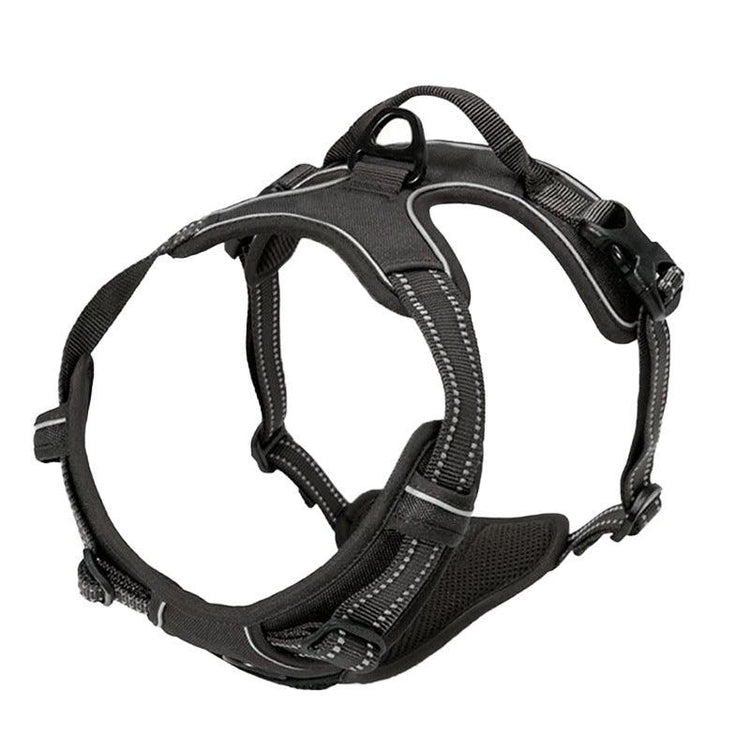 Explosive Red Adventure Dog Harness - Ultimate Safety And Comfort For Large Dogs
