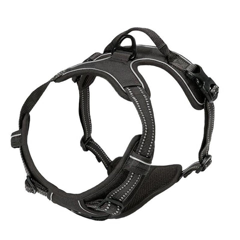 Explosive Red Adventure Dog Harness - Ultimate Safety And Comfort For Large Dogs
