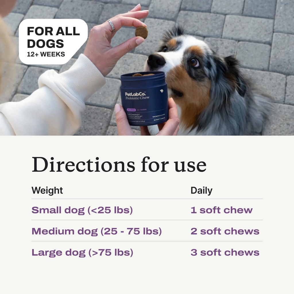 PetLab Co. Probiotics for Dogs Soft Chews for Seasonal Allergies, Gut, and Digestive Health. Vet-Reviewed, Premium-Quality Ingredients - Supplements