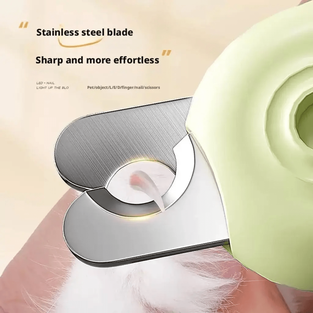 Pet Nail Clippers with Suction Cup, Green Plastic Dog & Cat Grooming Tool with Safety Guard to Prevent Overcutting, Extra-Sharp Blades for Thick Nails