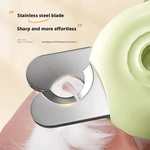 Pet Nail Clippers with Suction Cup, Green Plastic Dog & Cat Grooming Tool with Safety Guard to Prevent Overcutting, Extra-Sharp Blades for Thick Nails