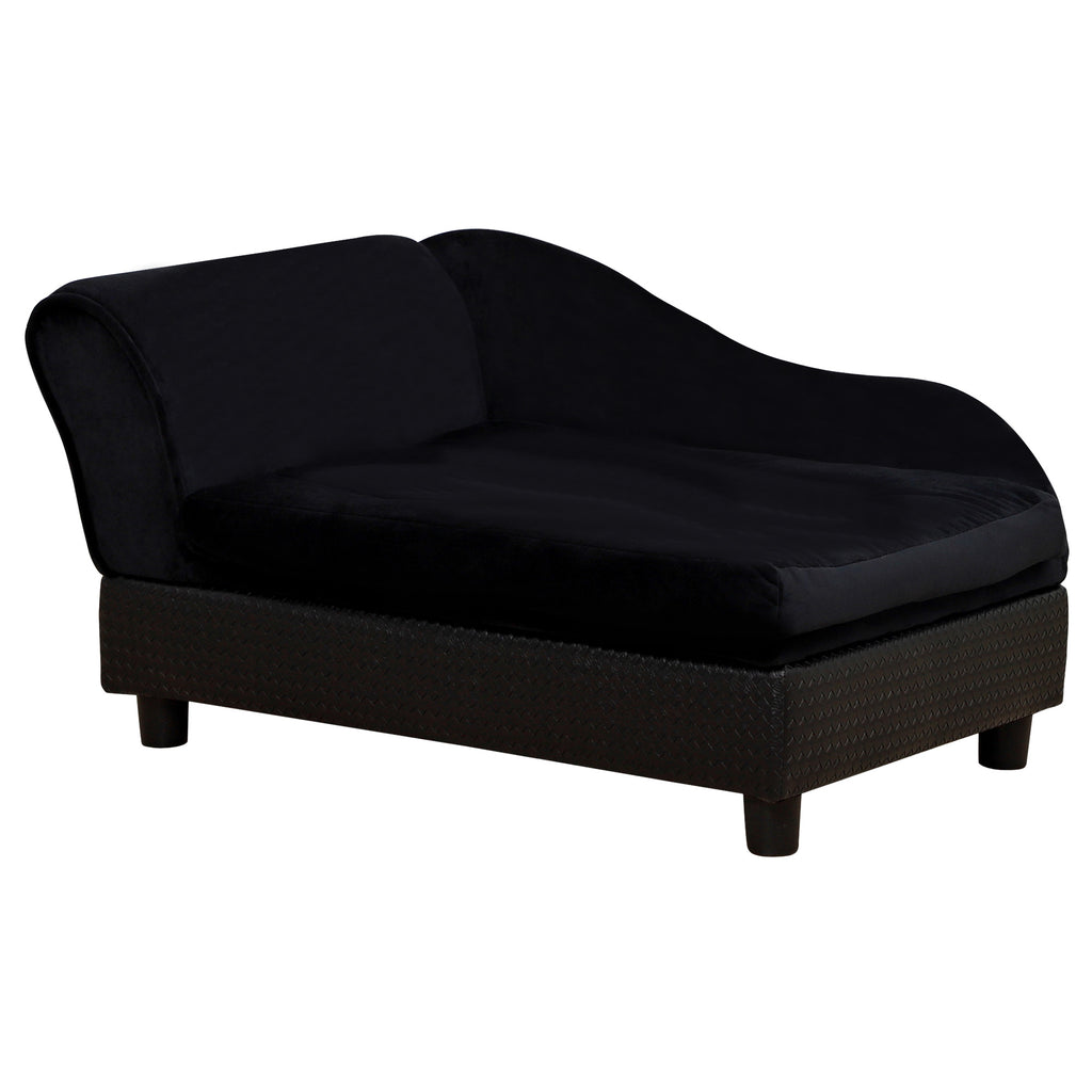 Pet Sofa Bed Couch with Storage, Pet Sofa for Cats and Small Dogs, Black