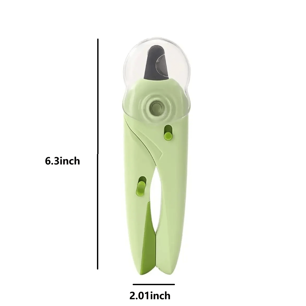Pet Nail Clippers with Suction Cup, Green Plastic Dog & Cat Grooming Tool with Safety Guard to Prevent Overcutting, Extra-Sharp Blades for Thick Nails