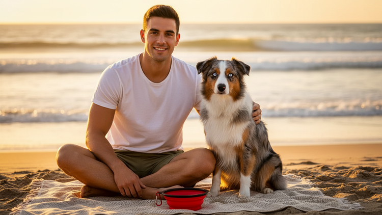 Silicone Foldable Pet Food Water Feeder, Collapsible Travel Bowl for Dog and Cat, Outdoor Portable