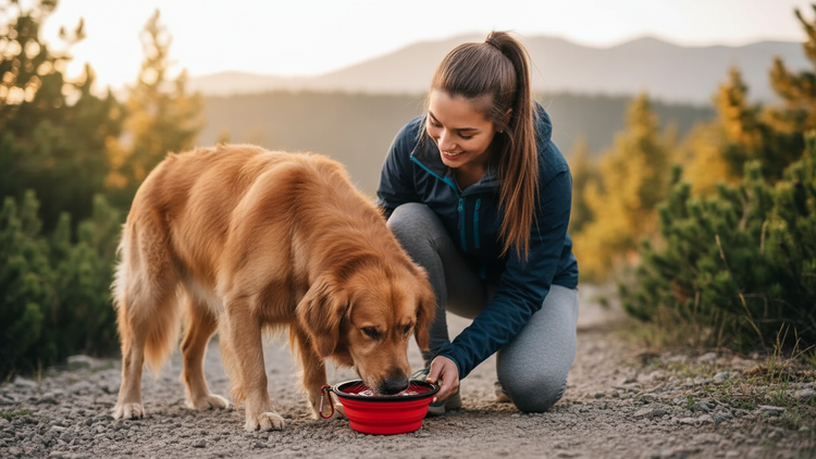 Dog Bowl Pet Collapsible Bowls, 2 Pack, Large, Dog Water Bowls for Cats Dogs, Portable Pet Feeding Watering Dish for Walking Parking Traveling with 2 Carabiners Collapsible Dog Bowls, Travel, Hiking