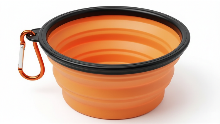 Silicone Foldable Pet Food Water Feeder, Collapsible Travel Bowl for Dog and Cat, Outdoor Portable