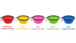 Dog Bowl Pet Collapsible Bowls, 2 Pack, Large, Dog Water Bowls for Cats Dogs, Portable Pet Feeding Watering Dish for Walking Parking Traveling with 2 Carabiners Collapsible Dog Bowls, Travel, Hiking