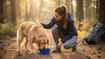Dog Bowl Pet Collapsible Bowls, 2 Pack, Large, Dog Water Bowls for Cats Dogs, Portable Pet Feeding Watering Dish for Walking Parking Traveling with 2 Carabiners Collapsible Dog Bowls, Travel, Hiking