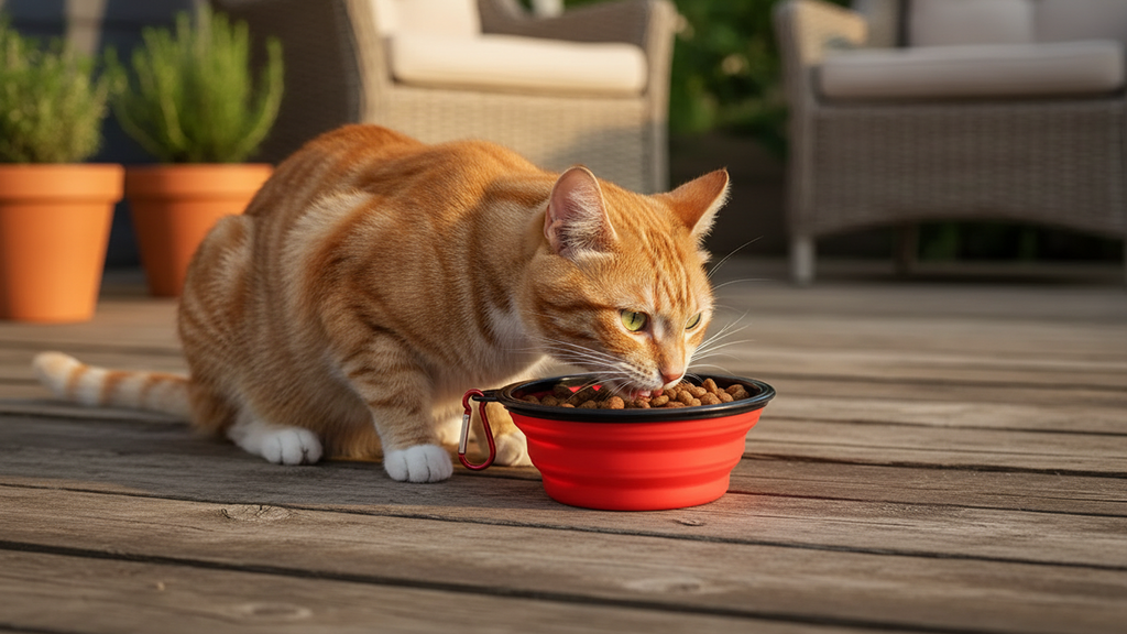 Silicone Foldable Pet Food Water Feeder, Collapsible Travel Bowl for Dog and Cat, Outdoor Portable