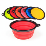 Silicone Foldable Pet Food Water Feeder, Collapsible Travel Bowl for Dog and Cat, Outdoor Portable