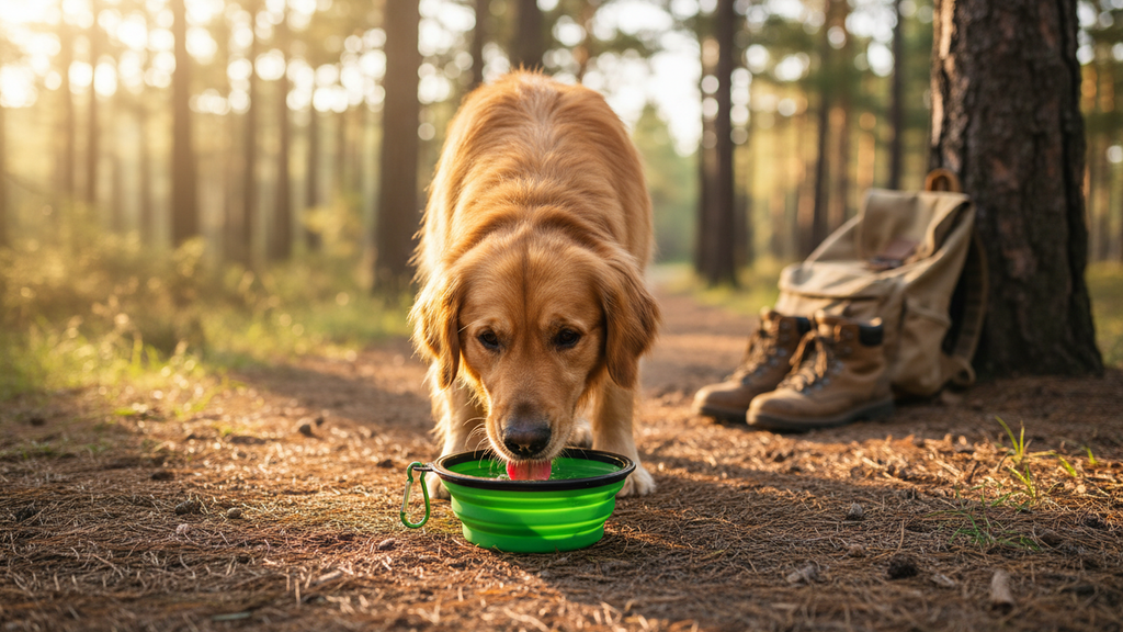 Silicone Foldable Pet Food Water Feeder, Collapsible Travel Bowl for Dog and Cat, Outdoor Portable
