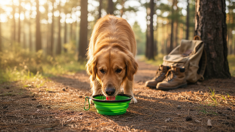 Silicone Foldable Pet Food Water Feeder, Collapsible Travel Bowl for Dog and Cat, Outdoor Portable