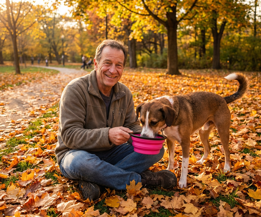 Dog Bowl Pet Collapsible Bowls, 2 Pack, Large, Dog Water Bowls for Cats Dogs, Portable Pet Feeding Watering Dish for Walking Parking Traveling with 2 Carabiners Collapsible Dog Bowls, Travel, Hiking