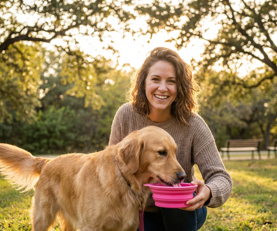 Dog Bowl Pet Collapsible Bowls, 2 Pack, Large, Dog Water Bowls for Cats Dogs, Portable Pet Feeding Watering Dish for Walking Parking Traveling with 2 Carabiners Collapsible Dog Bowls, Travel, Hiking