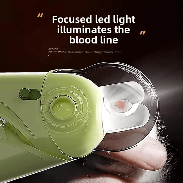Pet Nail Clippers with Suction Cup, Green Plastic Dog & Cat Grooming Tool with Safety Guard to Prevent Overcutting, Extra-Sharp Blades for Thick Nails