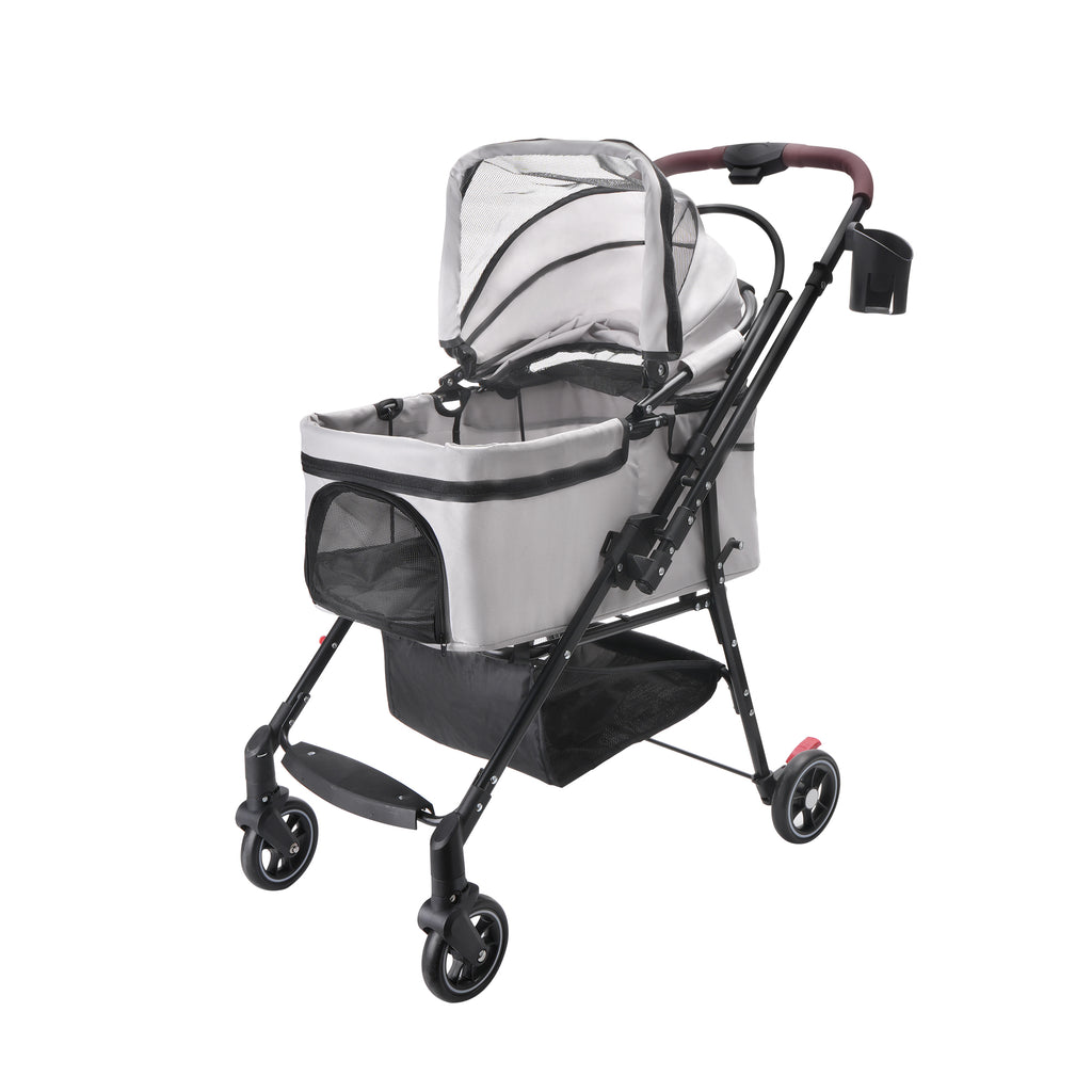 Foldable Pet Stroller For Small Dogs & Cats