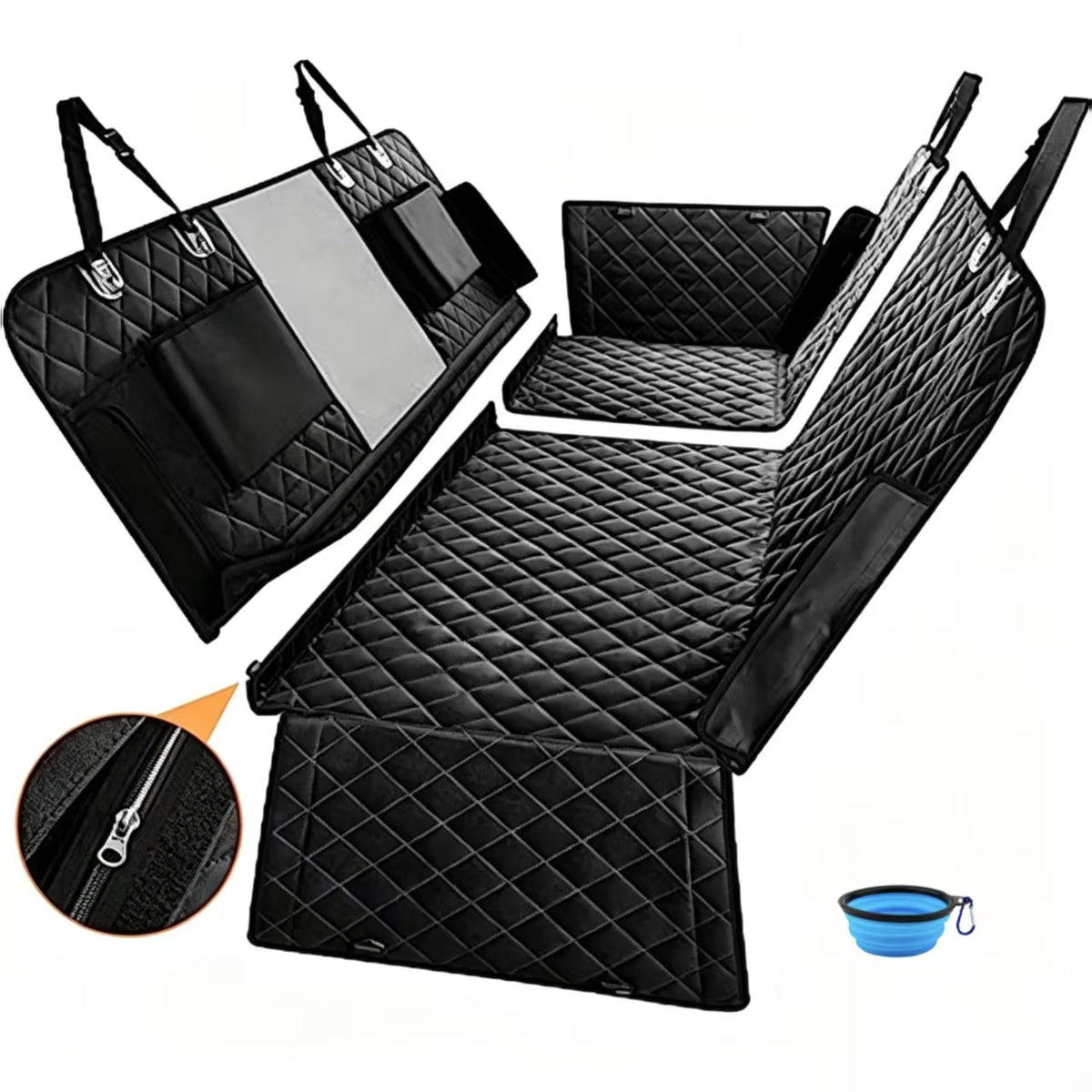 Foldable Pet Car Mat | Front & Rear Row Multifunctional Pet Travel Mat, Waterproof