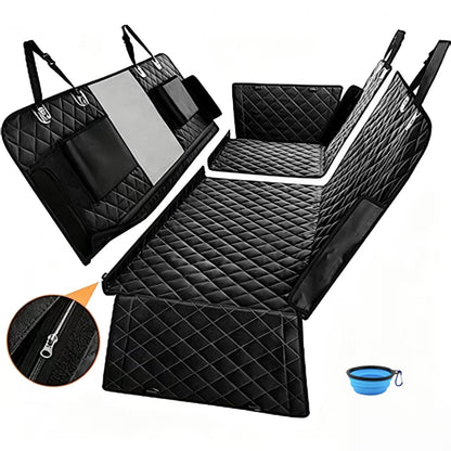 Foldable Pet Car Mat | Front & Rear Row Multifunctional Pet Travel Mat, Waterproof