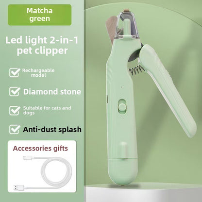 4-in-1 Electric Pet Grooming Kit | Nail Trimmer, Hair Remover, USB Rechargeable