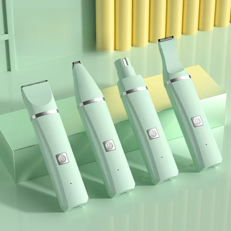 4-in-1 Electric Pet Grooming Kit | Nail Trimmer, Hair Remover, USB Rechargeable