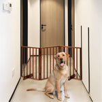 24 Inch Brown Foldable 3-pack Pet Fence