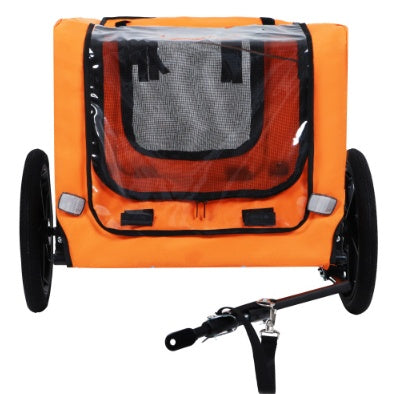 Utdoor Heavy Duty Collapsible Pet Bike Trailer With 16-Inch All Terrain Wheels & Universal Hitch   Foldable Dog Cargo Carrier Cart For Bicycles