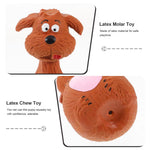 Adorable latex dog chew toy with squeaky molar design for safe puppy playtime