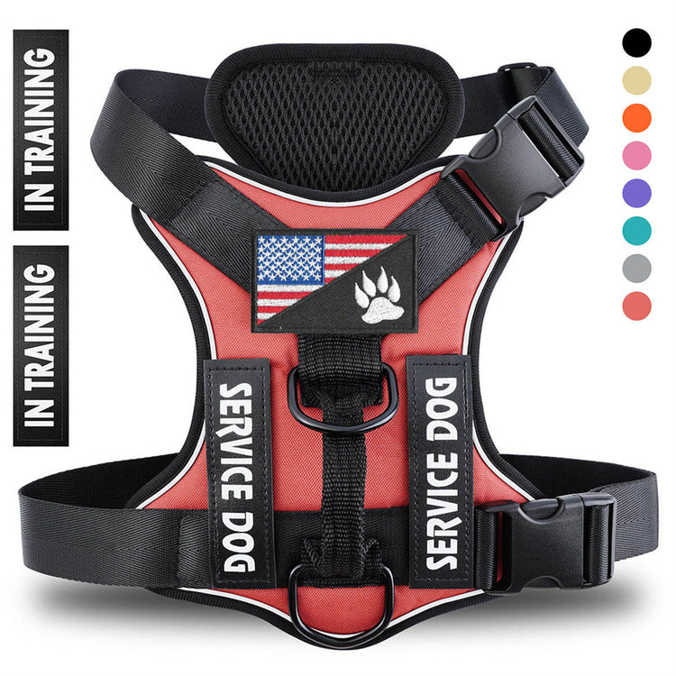 Reflective Breathable Solid Color Polyester Dog Strap