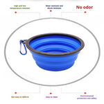 Dog Bowl Pet Collapsible Bowls, 2 Pack, Large, Dog Water Bowls for Cats Dogs, Portable Pet Feeding Watering Dish for Walking Parking Traveling with 2 Carabiners Collapsible Dog Bowls, Travel, Hiking