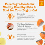 Zesty Paws Wild Alaskan Salmon Oil with EPA & DHA, nourishing Omega-3 Fish Oil blend for Dogs & Cats, Healthy Skin & Coat
